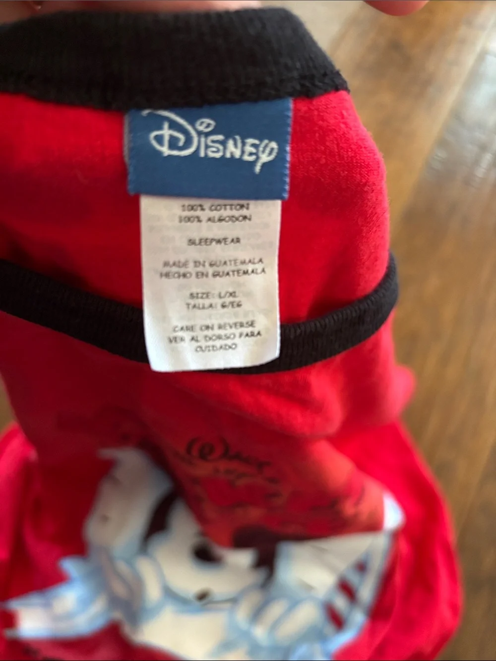 Walt Disney Mickey Mouse Red & Black Graphic Sleepwear Dress - Picture 2 of 3
